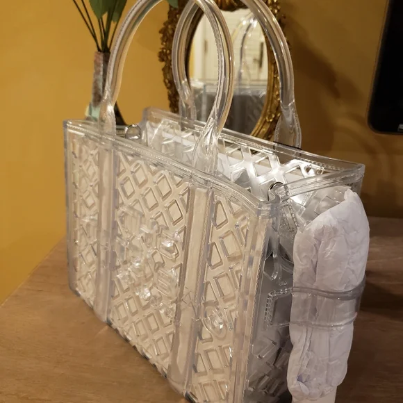 NWT! Marc Jacobs Authentic THE JELLY TOTE - Clear Transparent Tote / Crossbody - Picture 13 of 16